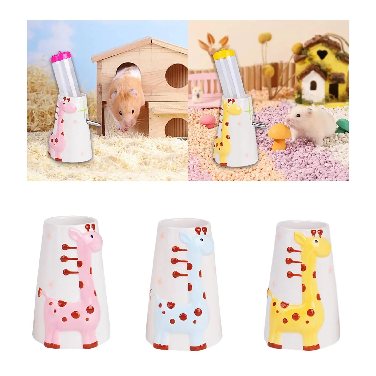 

Hamster Drinking Water Feeder Base Pet Supplies Sturdy Practical Rack Accessories Auto Dispenser Stand for Birds Chinchilla