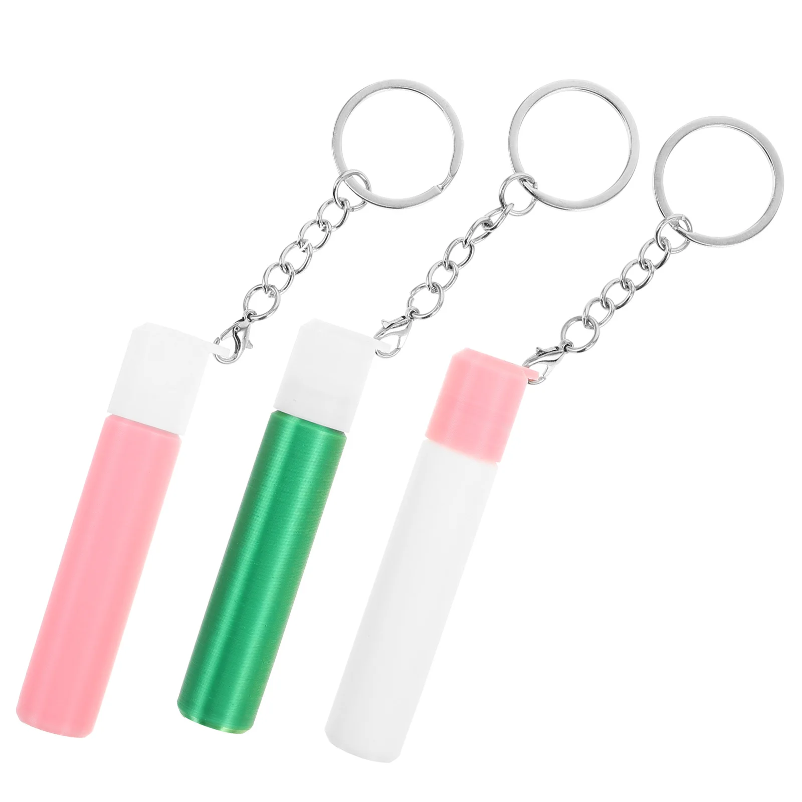 

3 Pcs Portable Storage Box Keychain Compact Cotton Swab Case Toothpick Holder Travel Organizer Mini Sealed Pocket Jar