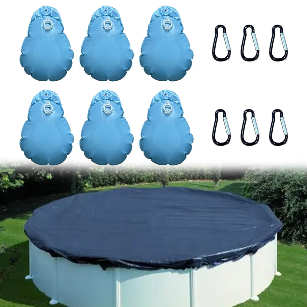 

Winter-Ready Pool Protection Set Of 6 PVC Water Weights With Leak-Proof Design Easy-Install Hooks For Above-Ground Pool Covers