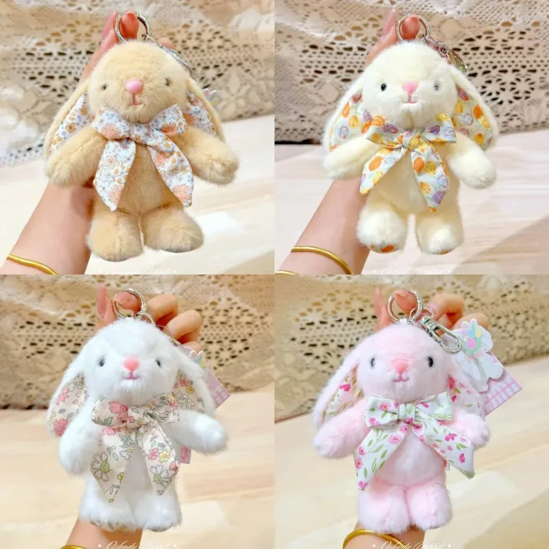 New cute rabbit plush keychain bow rabbit pendant bag charm