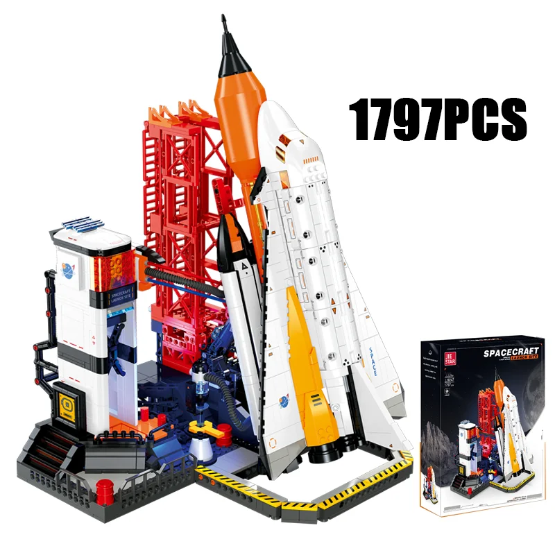 

941PCS Or 1797PCS Creative F-35 Fighter Jet Flight Simulator Spacecraft Launch Site Building Blocks Construction Bricks Toy Gift