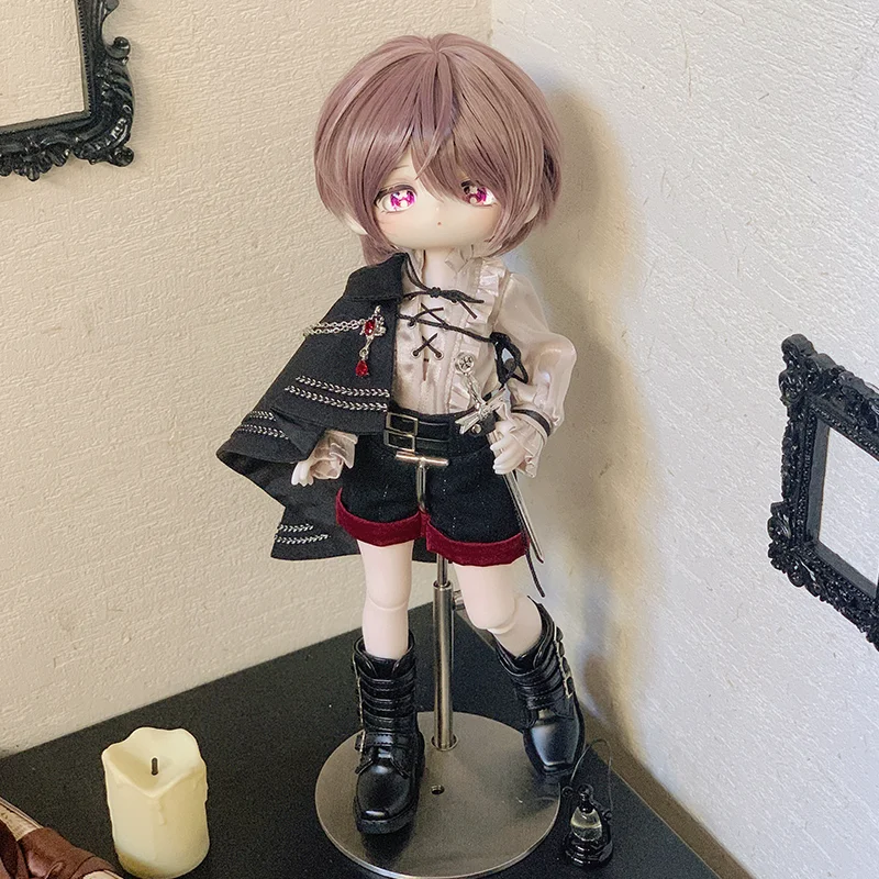 BJD 인형 옷 어린 왕자 잠옷 셔츠 바지 망토 검 1/6 사이즈 의류 세트 봉제 인형 액세서리 애니메이션 장난감 어린이 의류