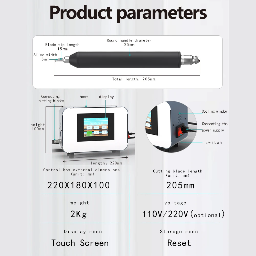 GENENG แบบพกพามือถืออัลตราโซนิกมีดตัด DIY ไฟฟ้ามีดแกะสลักเครื่องมือมีดยูทิลิตี้ 40KHZ การสั่นสะเทือนตัด