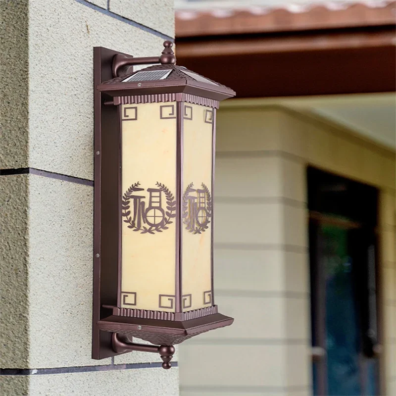 PLLY Contemporary Solar Outdoor Wall Lamps Simplicity Waterproof Creative Balcony Hallway Courtyard Villa Gate Hotel