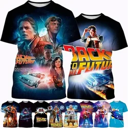 Movie Back To The Future 3D T-shirt Men's And Women's Harajuku Style Streetwear Printed Short-sleeved Cosplay Men's Clothing