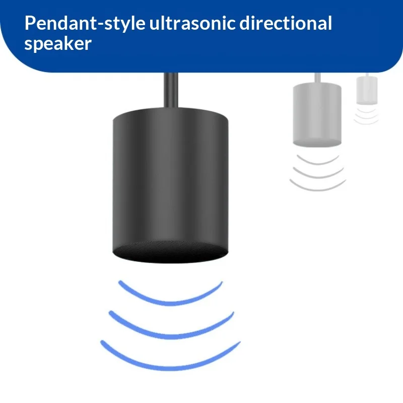 Pendant Light Style Directional Speaker - Acrylic Housing, Ultrasonic Focused Sound, Virtual Sound Source