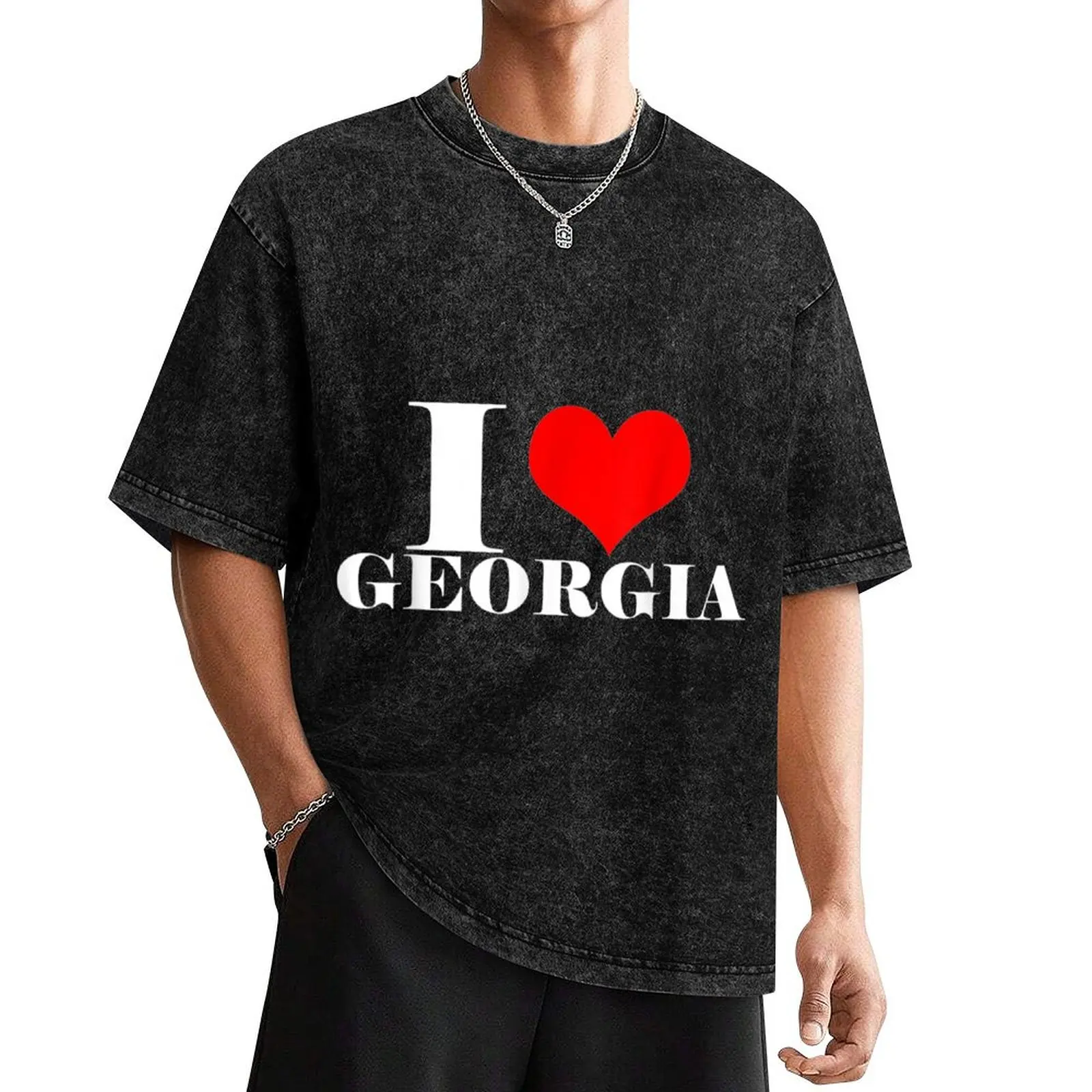 

I Love Georgia T Shirt , I Heart Georgia Tee USA Shirt T-Shirt street wear anime shirt blue archive Louboutins men t