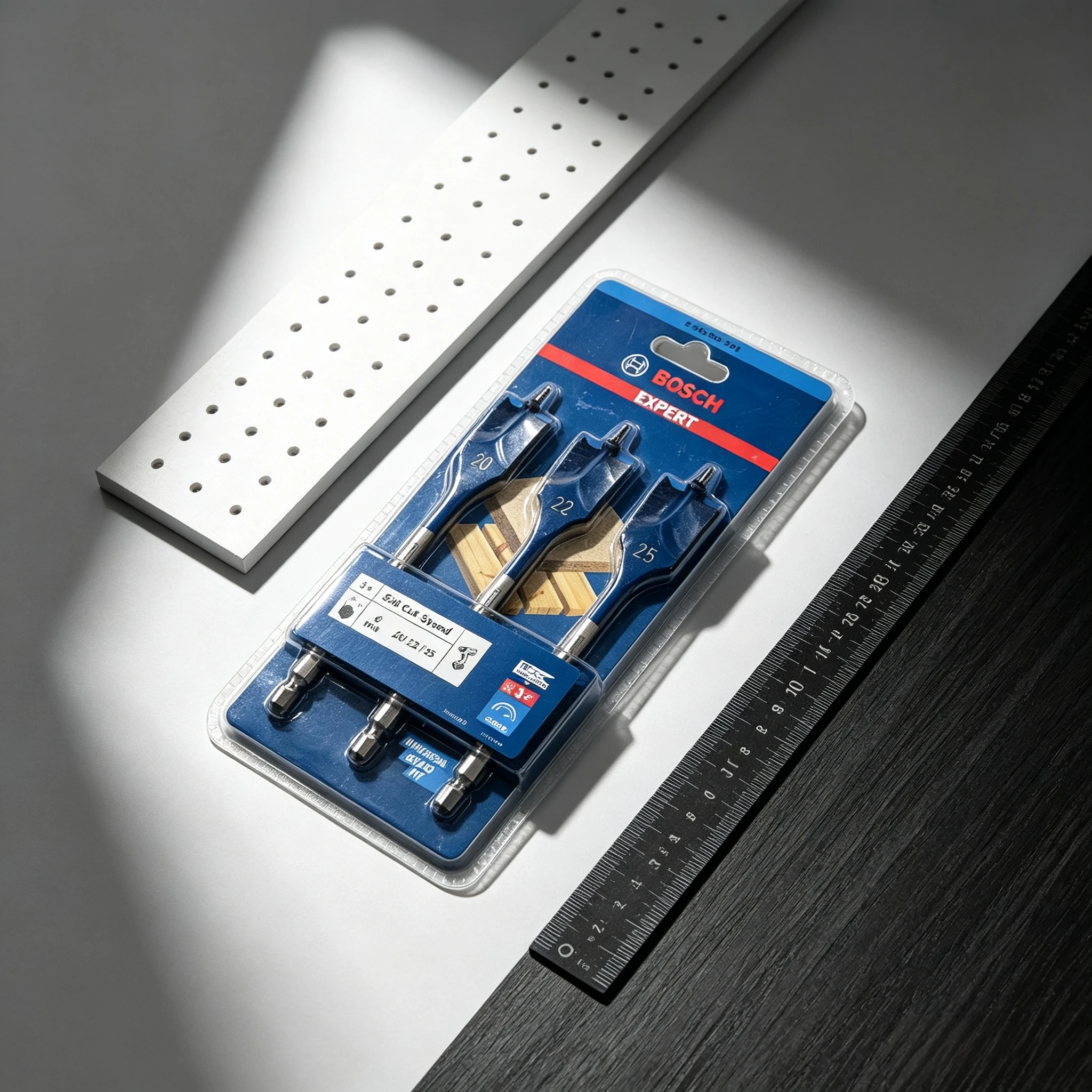 BOSCH 2608900331 3Pcs Hex Shank Spade Drill Bit Set Self Cut Speed Wood Flat Boring Bits 20/22/25mm