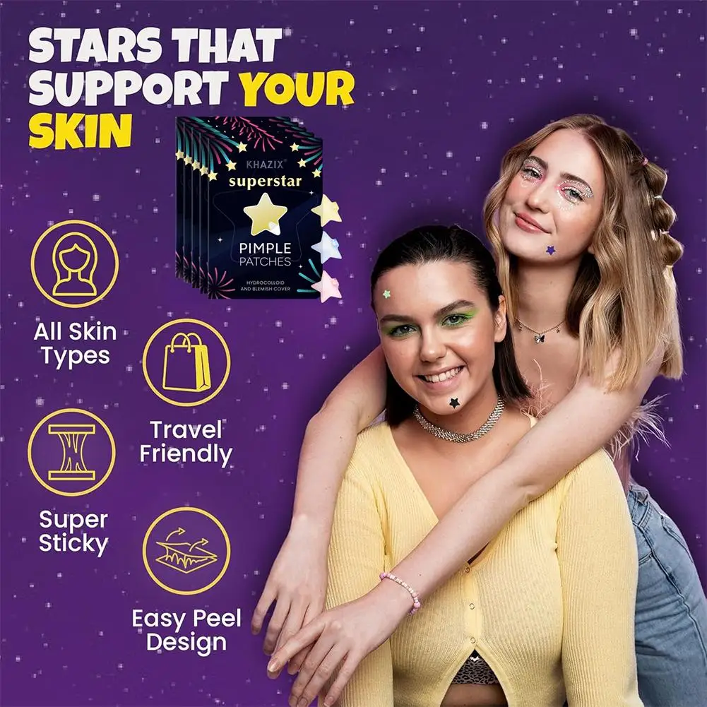 Sweet Cool Star Acne Patch Face Blemishes Invisible Pimple Patch For Day and Night Use Anti-Acne Spots Marks Concealer Patch