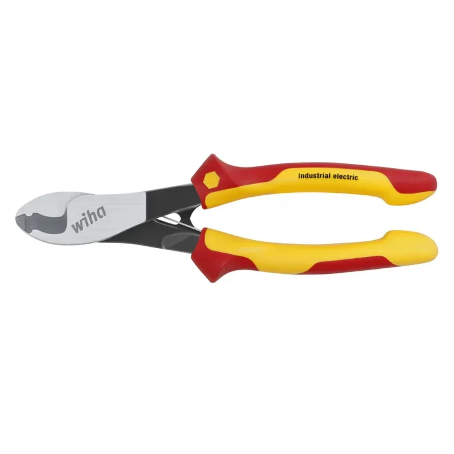 Wiha 43663 Insulated cable cutter 210mm 1000V VDE industrial cable cutter with switchable opening spring