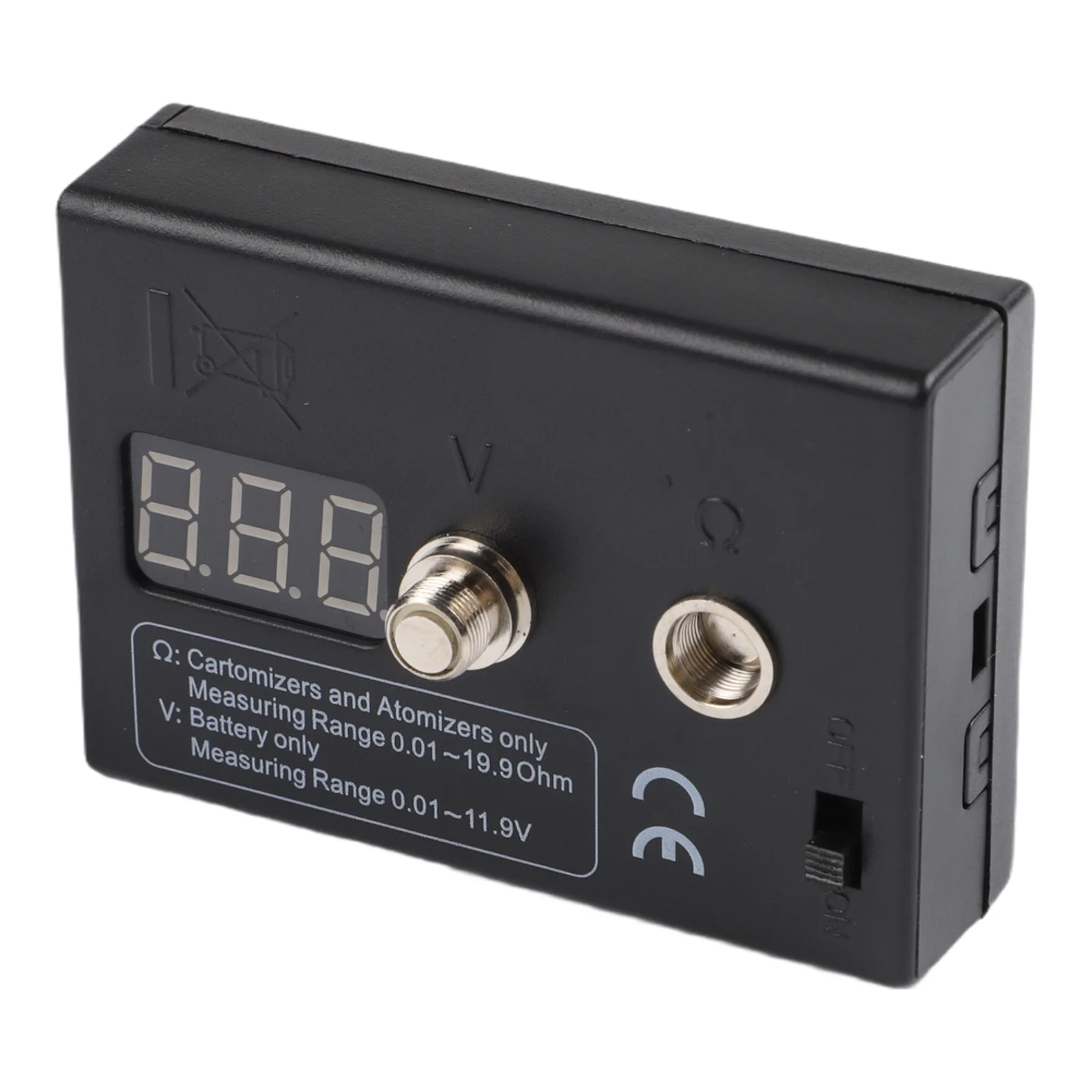 0.01-19.9 Ohm Resistance Tester LED Digital Display Portable Ohm Meter For EGO 510 808D For M7 M8 Atomizer Screw DIY Testing