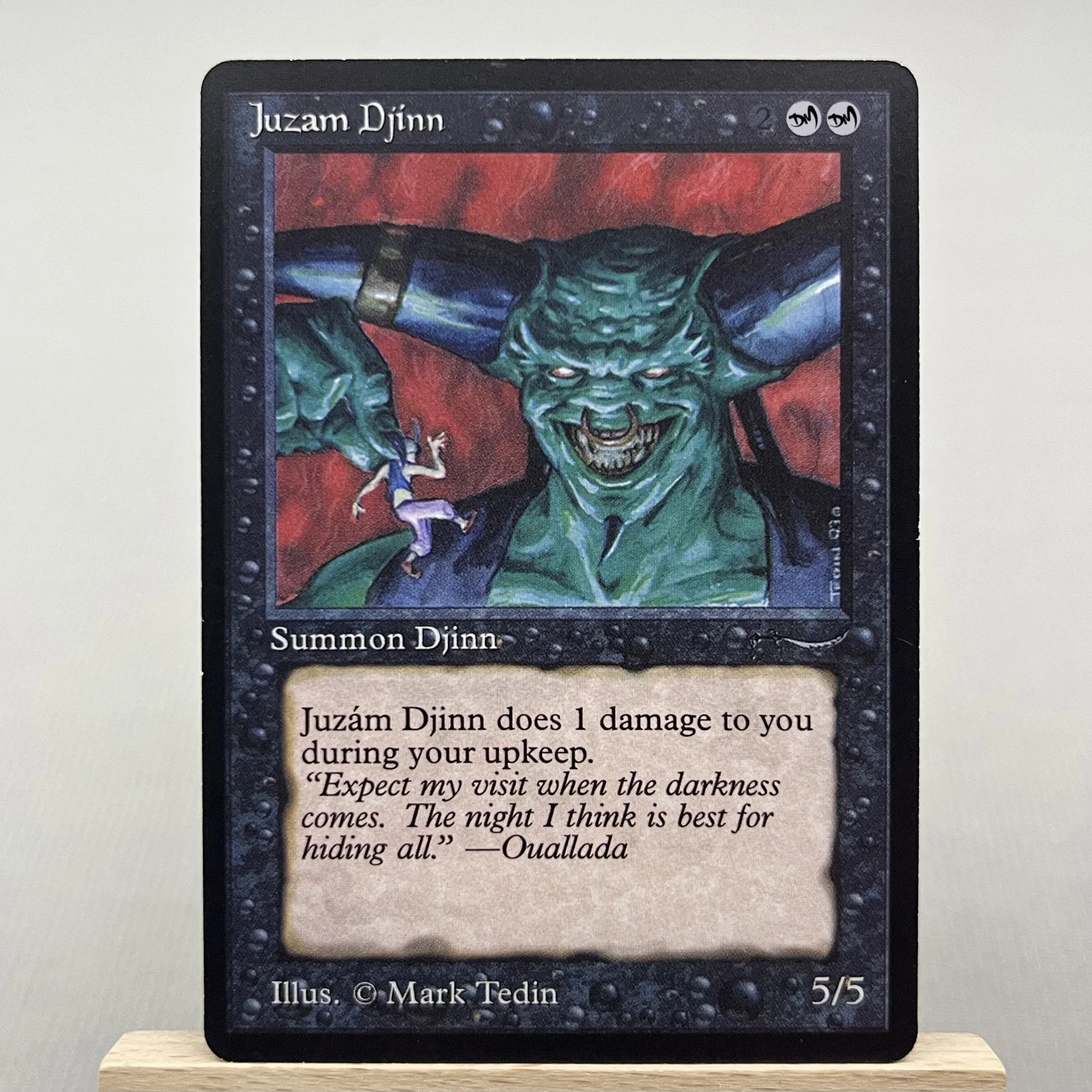 ARN Normal3-Ⅰ01 Tcg cards proxy magic the Bazaar of Baghdad Library of Alexandri Juzam Djinn Diamond Valley gather