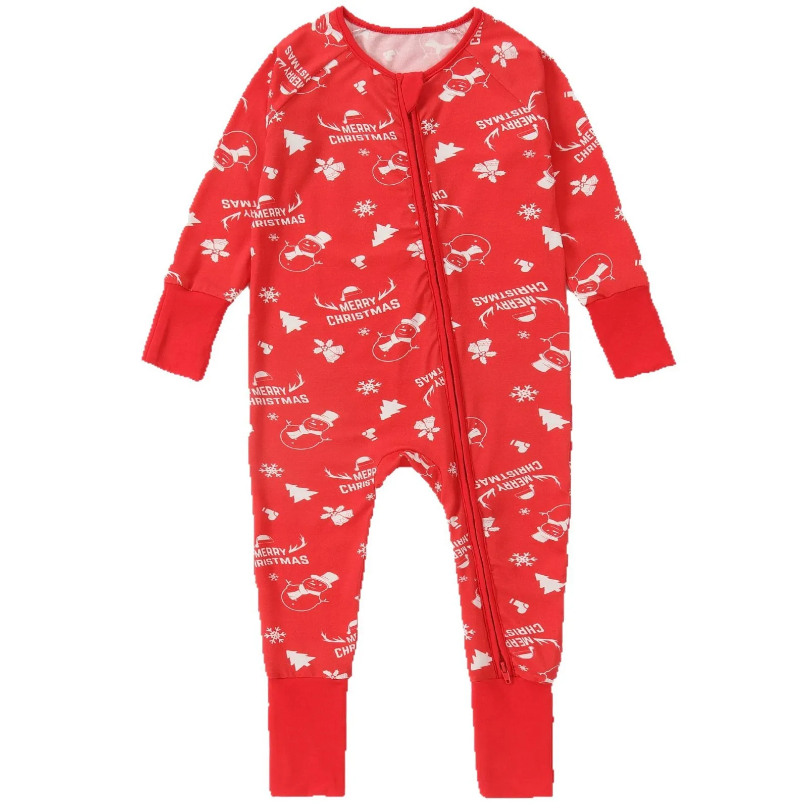 Bamboo Fiber Newborn Baby Pajamas Cute Cartoon Print Diagonal Zipper Onesie Long Sleeve Footie Rompers Soft & Cozy Toddler Pjs view 3