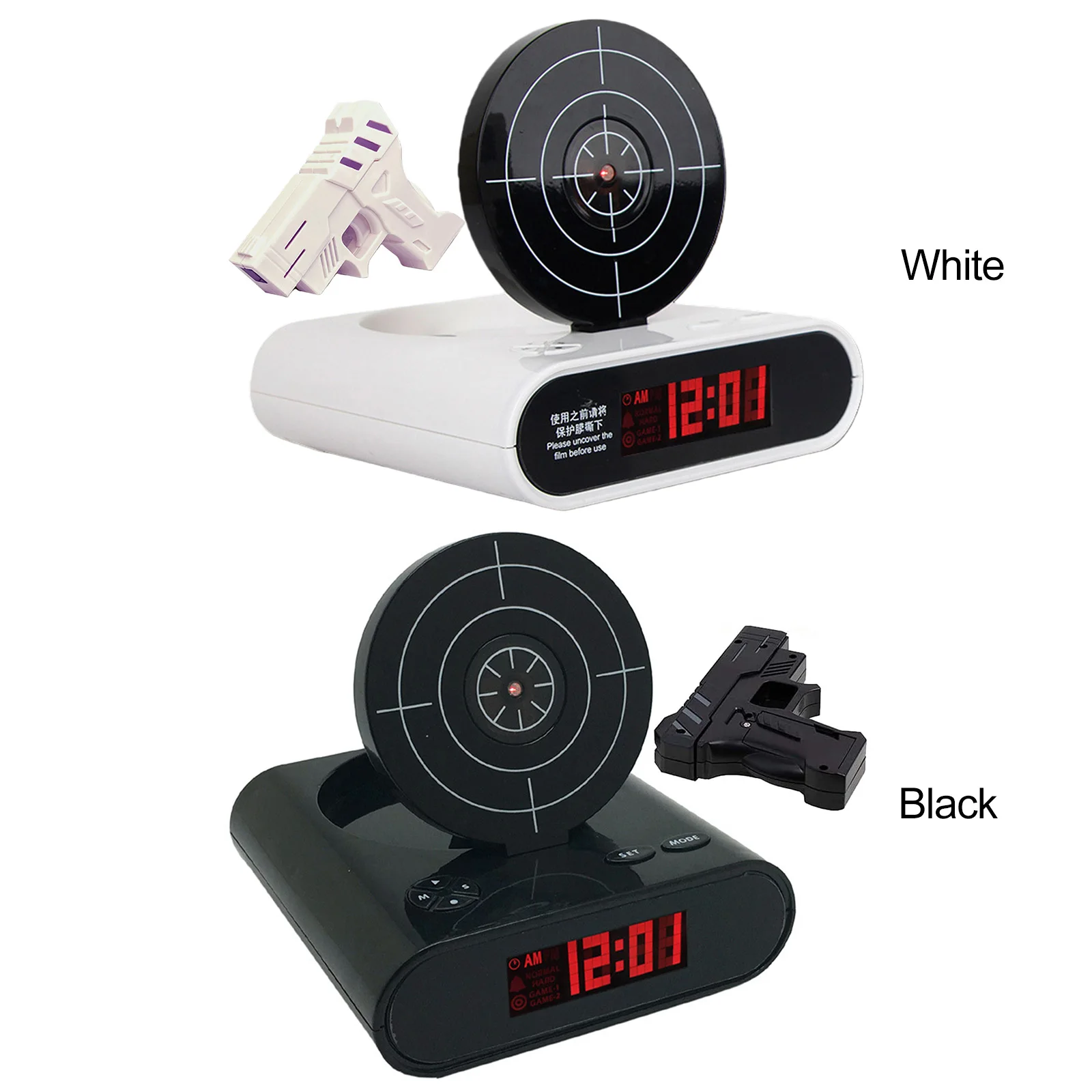Personalized Wake Shot Alarm Clock with Gun & LED Display Digital Target Alarm Clock Ringtones Customization 2 Alarming Modes - view 2