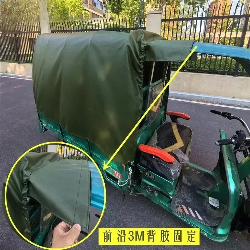 Push-pull telescopic canvas car tarpaulin rain cloth shed electric tricycle shed cloth rear compartment thickened canvas canopy