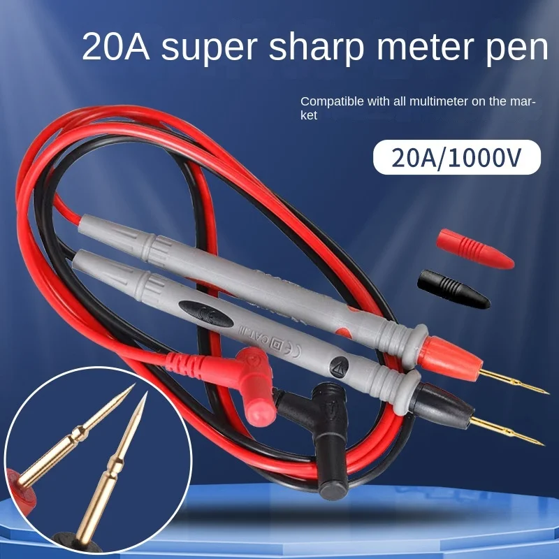 

30pairs Multimeter Measuring Probe Wire Special Pointed Probe Fine Pointed 1000v 20a Gold Plated Needle Probe Multimeter Probe