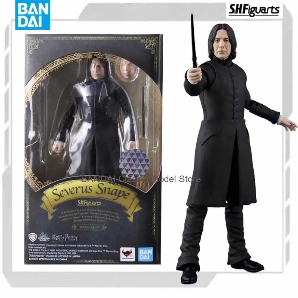 بانداي الأصلي أطقم منمذجة SHF هاري بوتر سيفيروس سناب عمل نموذج لجسم اللعب هدية لصبي تحصيل رغوة القطن التعبئة والتغليف