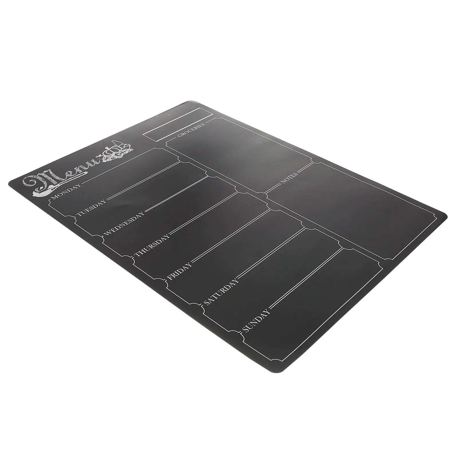 Dry Erase Magnetic Board Black Weekly Schedule Planner Refrigerator Note Organizer Menu Calendar Waterproof Calendar Board