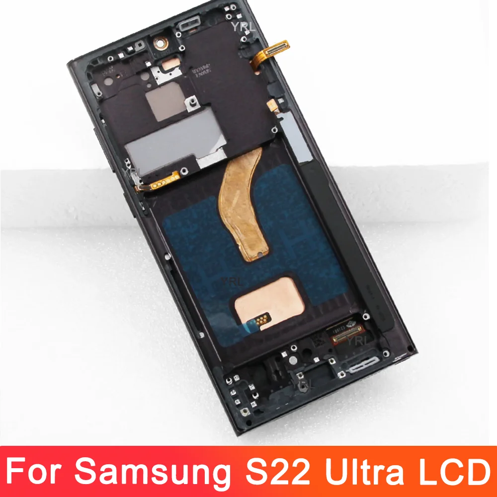 TFT Tested S22 Ultra Display Replacement For Samsung S22 Ultra 5G S908 S908B S908U S908W LCD Touch Screen With Frame Replacement