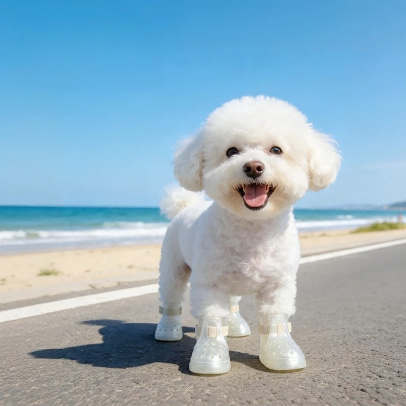 Summer Dog Shoes Breathable Comfortable Non-slip Foot Cover Outdoor Lightweight Puppy Boots Small Medium Dogs Pet Sandals