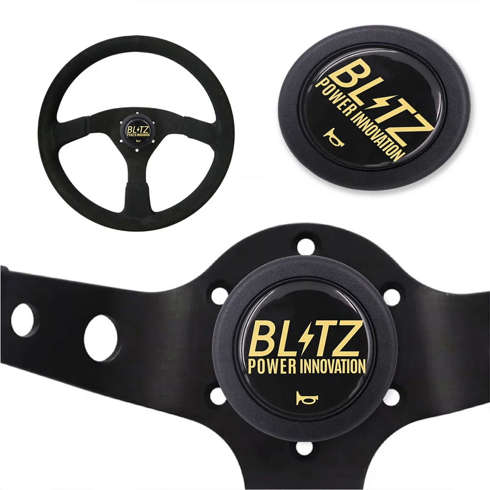 Universal JDM Style BLITZ Horn Buttons Universal Car Horn Racing Car Steering Wheel Horn Button Cover For NARDI Car Styling