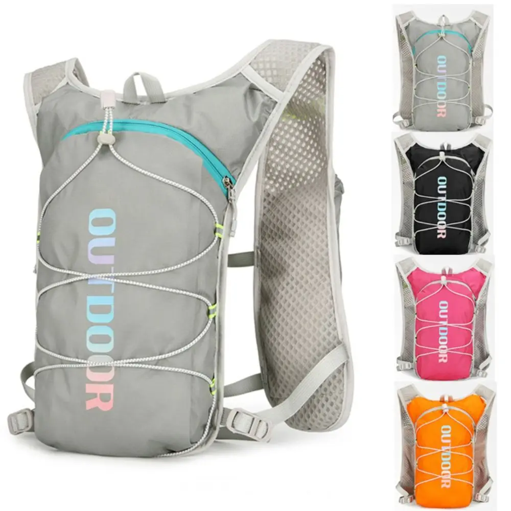 Unisex Nylon Outdoor Climbing Backpack Ultra-light Safety Reflective Cycling Daypack Breathable Waterproof Hydration Backpack