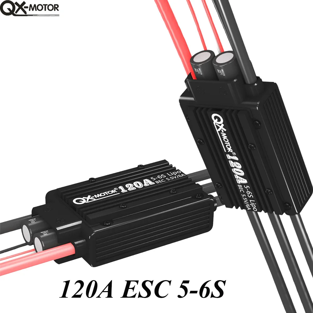 

QX-Motor Lite-32 5-6S 120A ESC electronic governor with UBEC 5.5V/6A for 80mm EDF for fixed wing aircraft helicopters