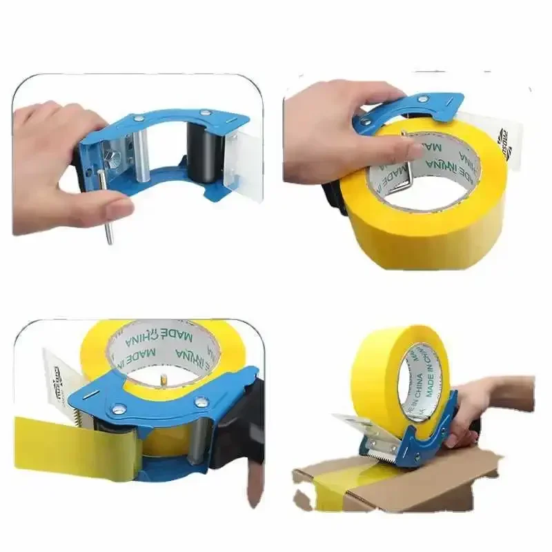 Comfortable Handle Tape Dispenser Box Packaging Sealing Tape Dispenser Capable 5cm Width Handheld Transparent Tape Cutter