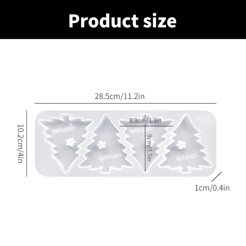 実用的な家の装飾型クリスマスツリーアロマセラピー石シリコン型 37JB