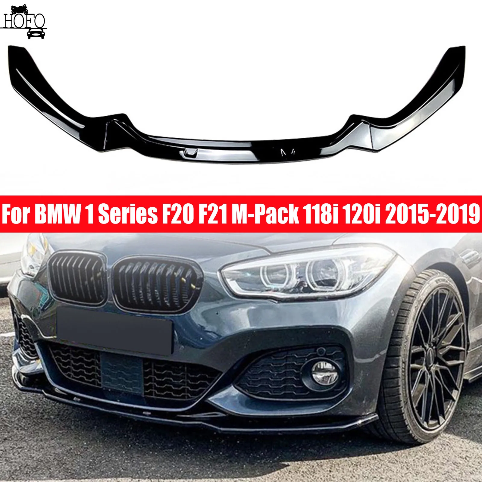 

Car Front Bumper Splitter Lip Diffuser Body Kit Spoiler For BMW 1 Series F20 F21 M-Pack 118i 120i 2015-2019 Accessories