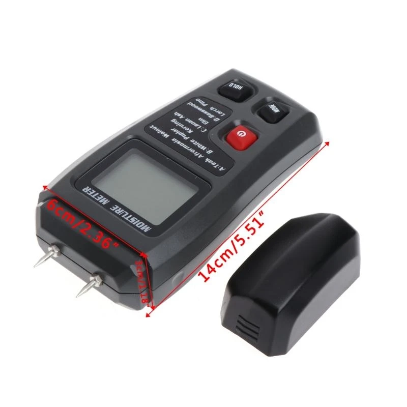 2025 New Woodworking Moisture Gauge Pin-Type Digital Moisture Detector Tester with LCD Display User Friendly High Accuracy