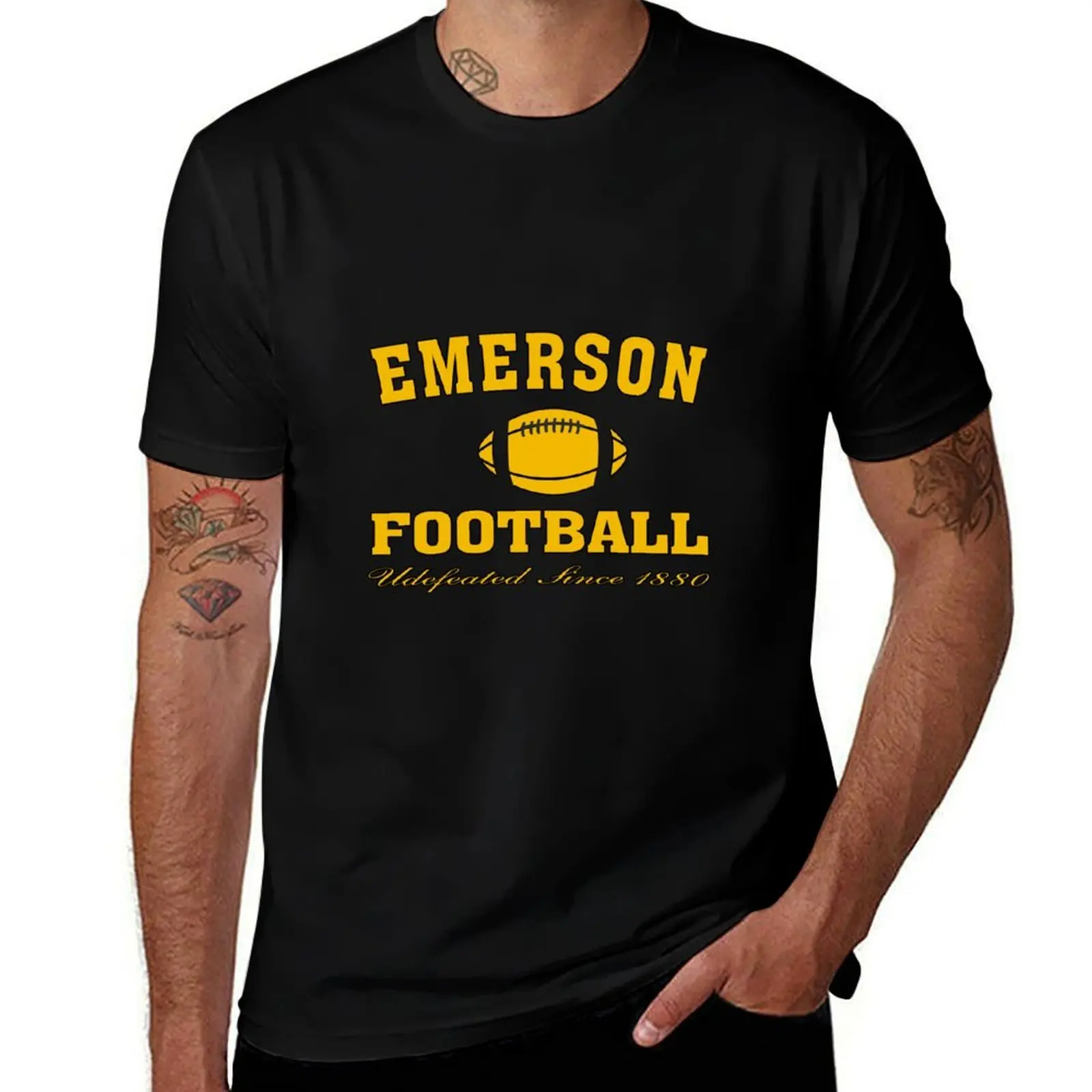 

EMERSON FOOTBALL, vintage undefeated college T-Shirt man t shirt graphic graphic t shirts for man t shirt man designer T-Shirt