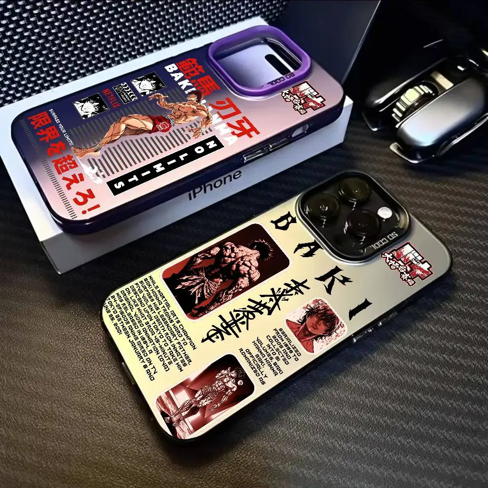 Casing Ponsel B-Baki HanmaS Keren Untuk IPhone 17 16 15 14 13 12 11 Pro Max Air Multicolor Matte Metallic Aurora Funda