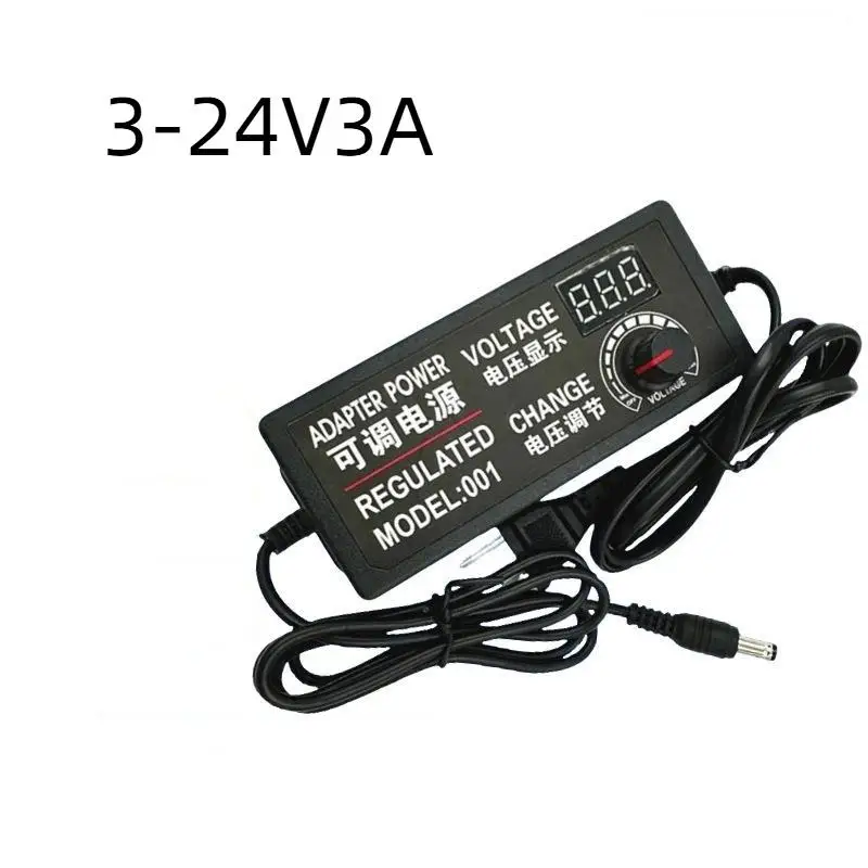 Hot Sale Adjustable AC/DC Switching Regulated LED Power Supply Converter With LED Display Dc 3V- 12V 3A For LED Strip