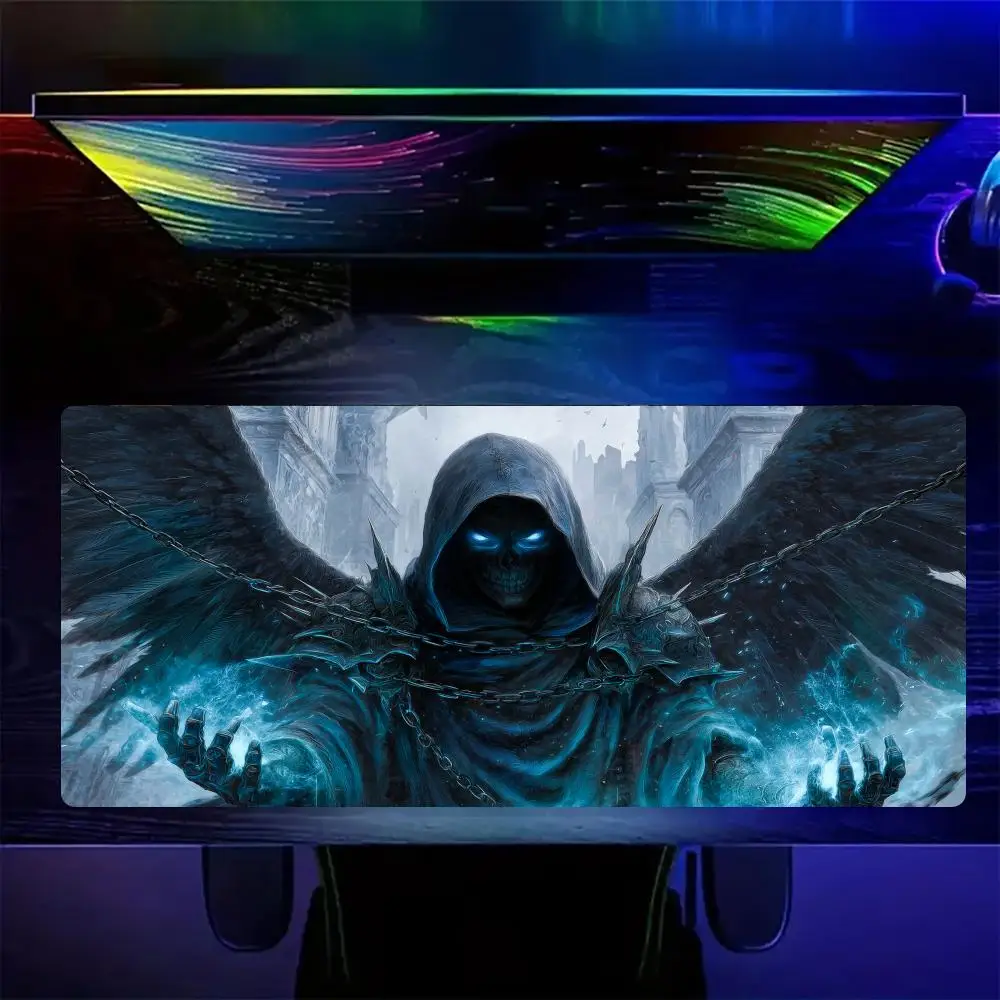 Giant Winged Skeleton Mage Mouse Pad Large Computer Office Game Table Mats Rubber Anti-slip XXL Mouse Mat HDP Long Desk Pads
