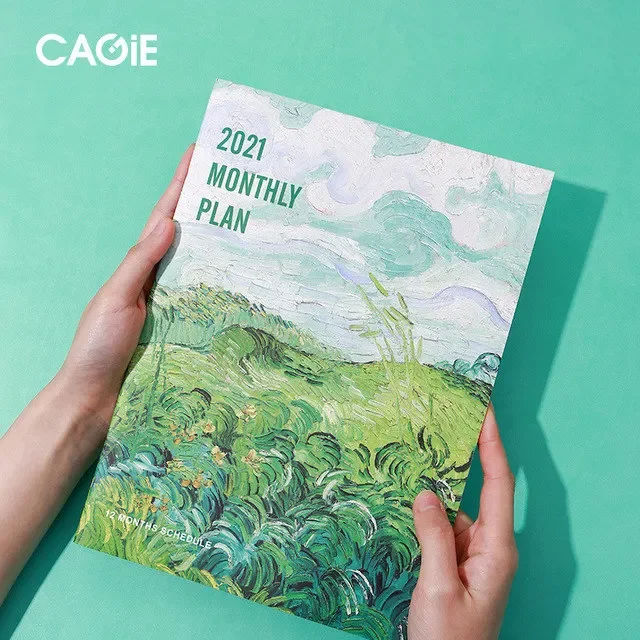 Agenda 2021 2022, Plan Monlthy A4, cuaderno Kawaii, diario, planificador, Bloc de notas para niña y niño, suministros de papelería escolar, Agenda de arte