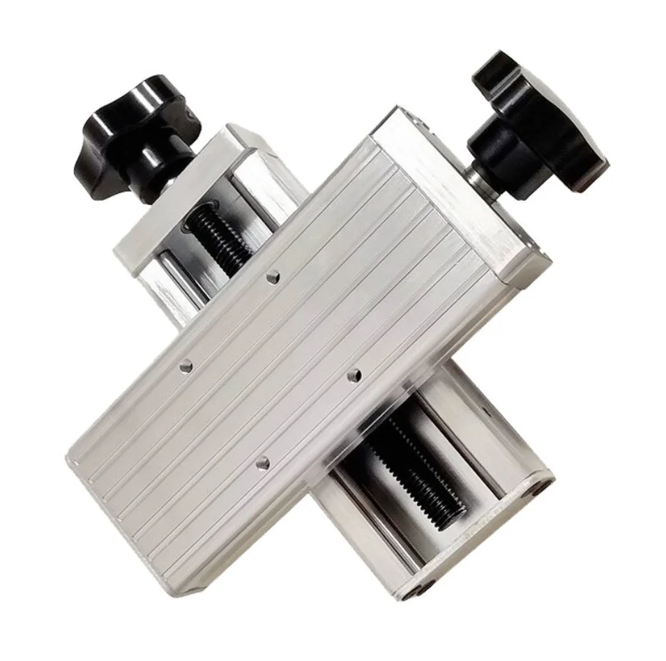 Dual-axis linear slide linear slide ball screw two-way adjustable XY aluminum alloy welded mobile slide cross guide
