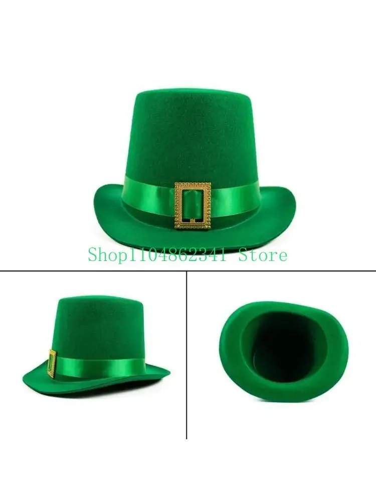 

652F Funny Irish Patricks Day Hat Carnivals Party Hat Dress up Shamrock Hat