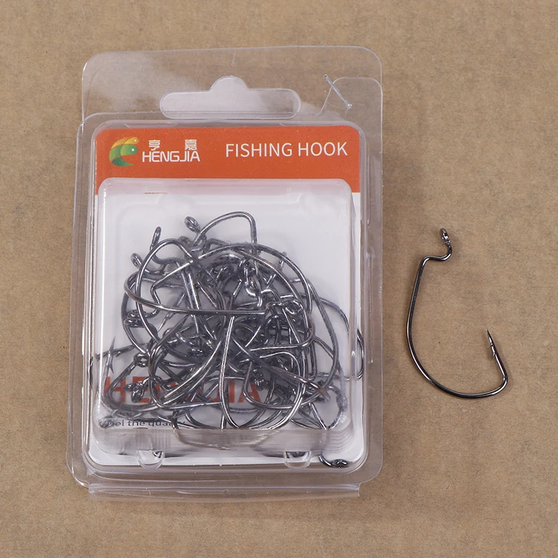 30/50pcs/Box Barbed Catfish Fishing Hooks High Carbon Steel Catfish Hook 6/0 -10 Fishhook V Sharp Circle Hook Fishing Tackle Box