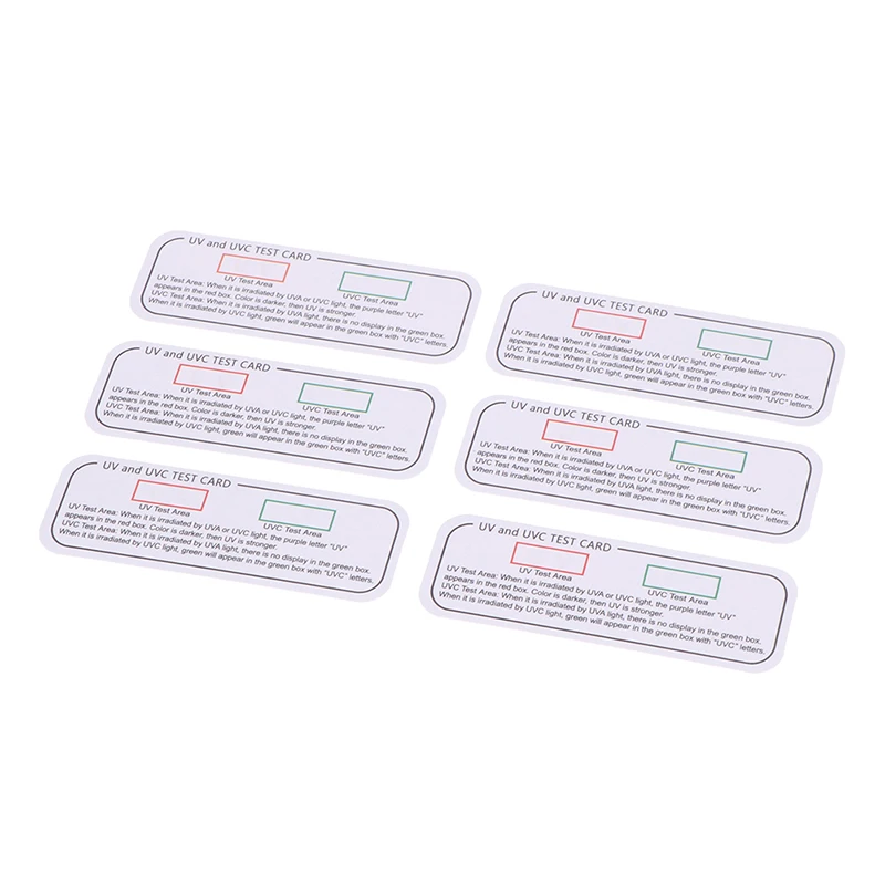 10PCS UV Light Wavelength Indicator Test Cards UVA UVC Detection Sensing Cards for UV-C Light Bulb Testing