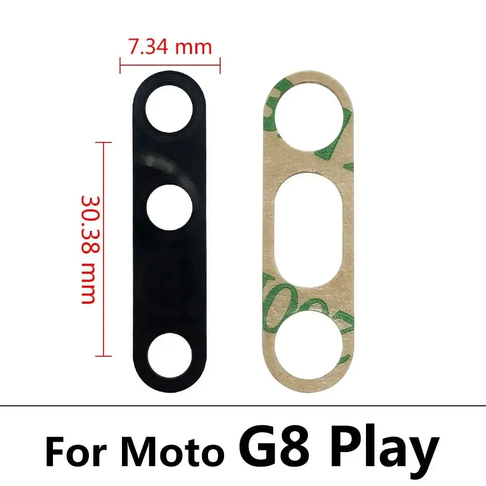 50Pcs Rear Back Camera Lens Glass For Motorola Moto G8 G9 Plus G8 G9 Play G8 G9 Power Lite With Adhesive Sticker Replacement