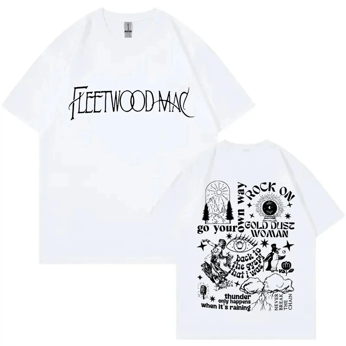 Fleetwood Mac Band Tour 2024 Graphic T Shirts Men Women Rock Hip Hop Short Sleeve T-shirt Street Fashion Trend Vintage T-shirts