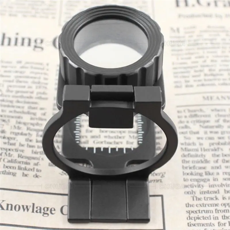 WHOLESALE LOT New 20X 30Mm Double Glass Folding Metal Textile Optical Magnifiers For Reading - Pocket Magnifying Glass Lens