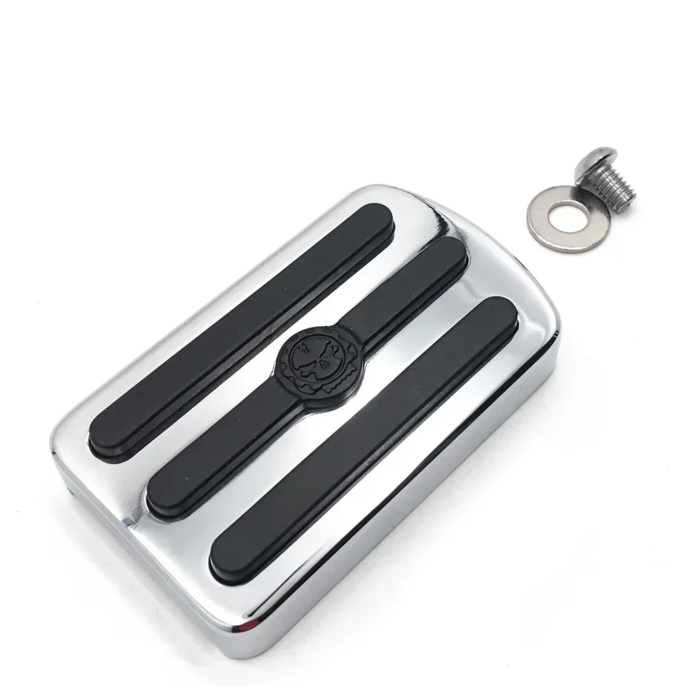 Motorcycle Gear Skull Large Brake Pedal Pad for Harley 12-later Dyna FLD, '86-later FL Softail and '80-later Touring Models
