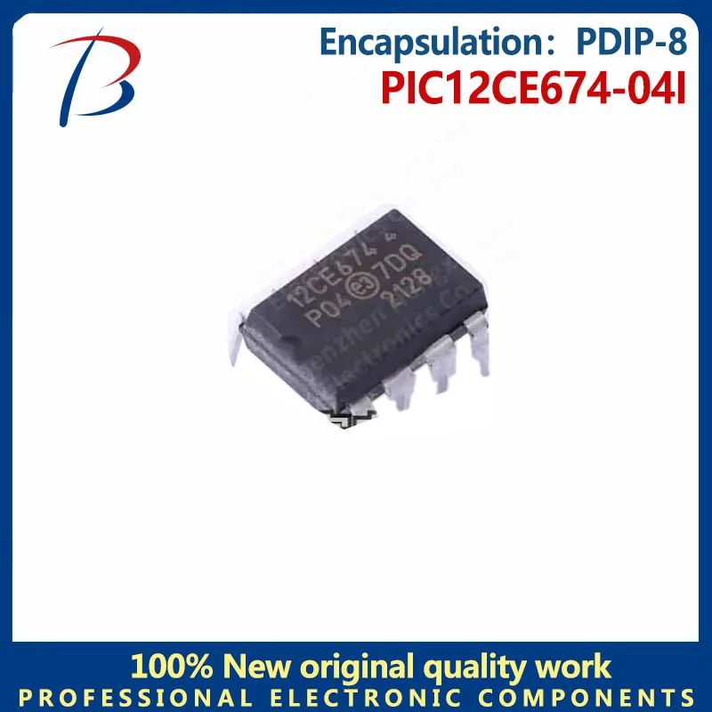 1 ชิ้น PIC12CE674-04I ชิปไมโครคอนโทรลเลอร์แพ็คเกจ PDIP-8 แบบอินไลน์