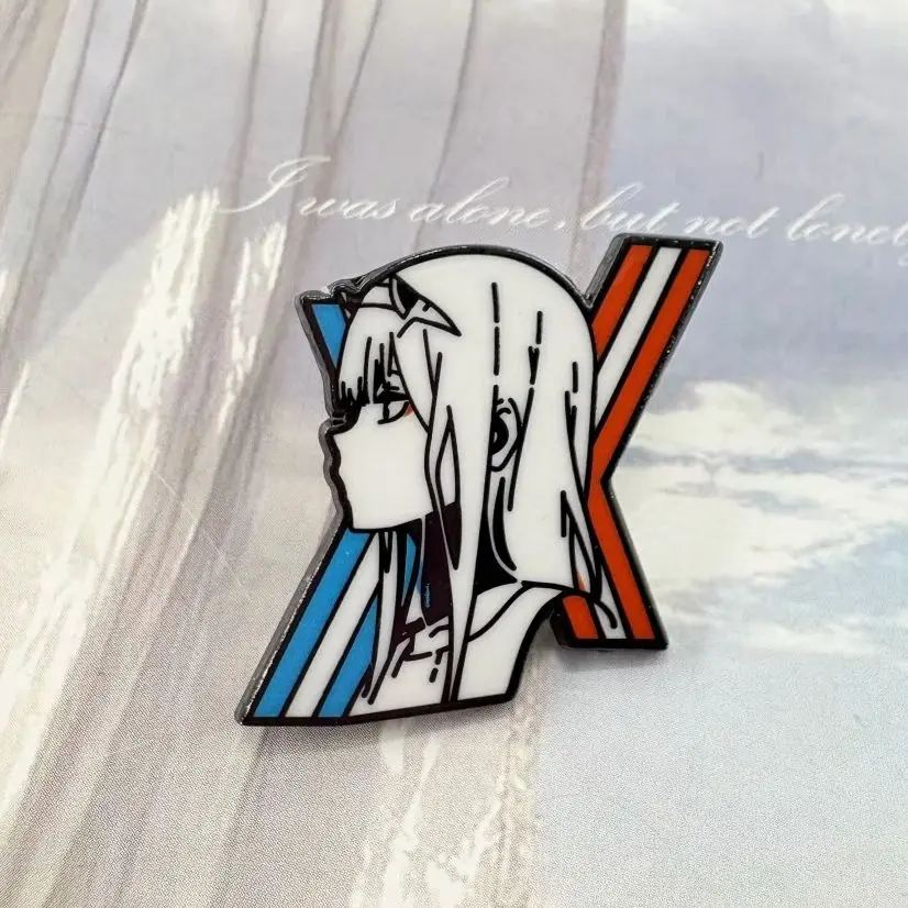 

Darling In The Franxx Zero Two 02 Cute Girl Enamel Pin Anime Logo Metal Lapel Brooch Fans Accessory Gift