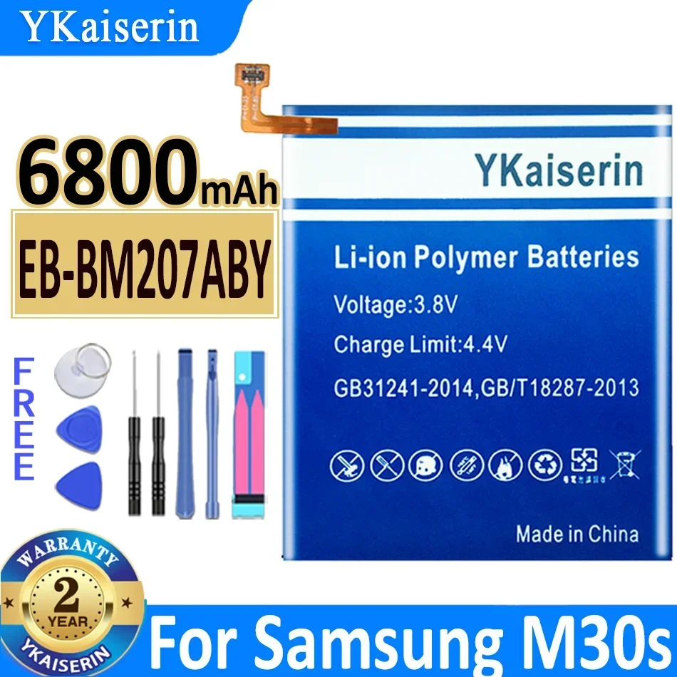 YKaiserin Battery For SAMSUNG Galaxy M20 M21 M30 M30s M31 M31S M215 M3070 SM-M3070 SM-M205F/Mega 6.3 GT I9200 I9208 I9205 I9202