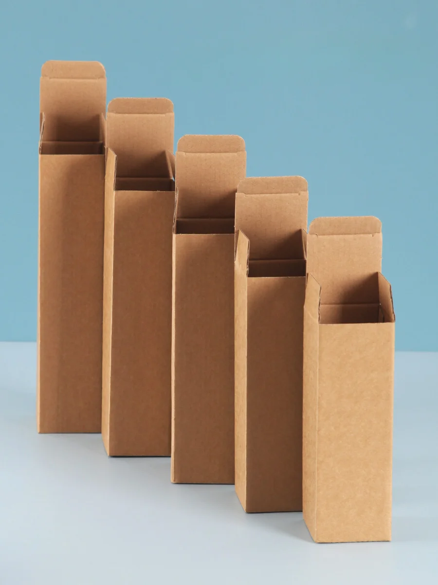 20pcs Rectangular Paper Packaging Box Small Empty Corrugated Box Box for Umbrella Cardboard Packaging Universal Paper Carton