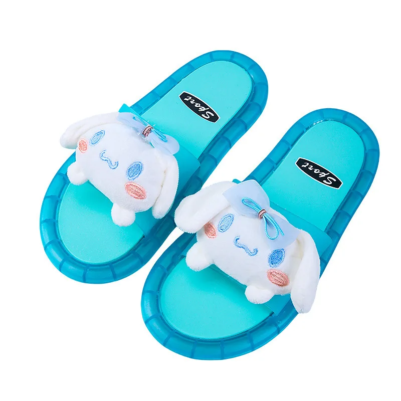 

Kids'Slippers Led Light Cartoon PVC Fashion Summer Shoes For Children Anti-slip Thick Bottom Home Slipper Blue Pink Size 36-41