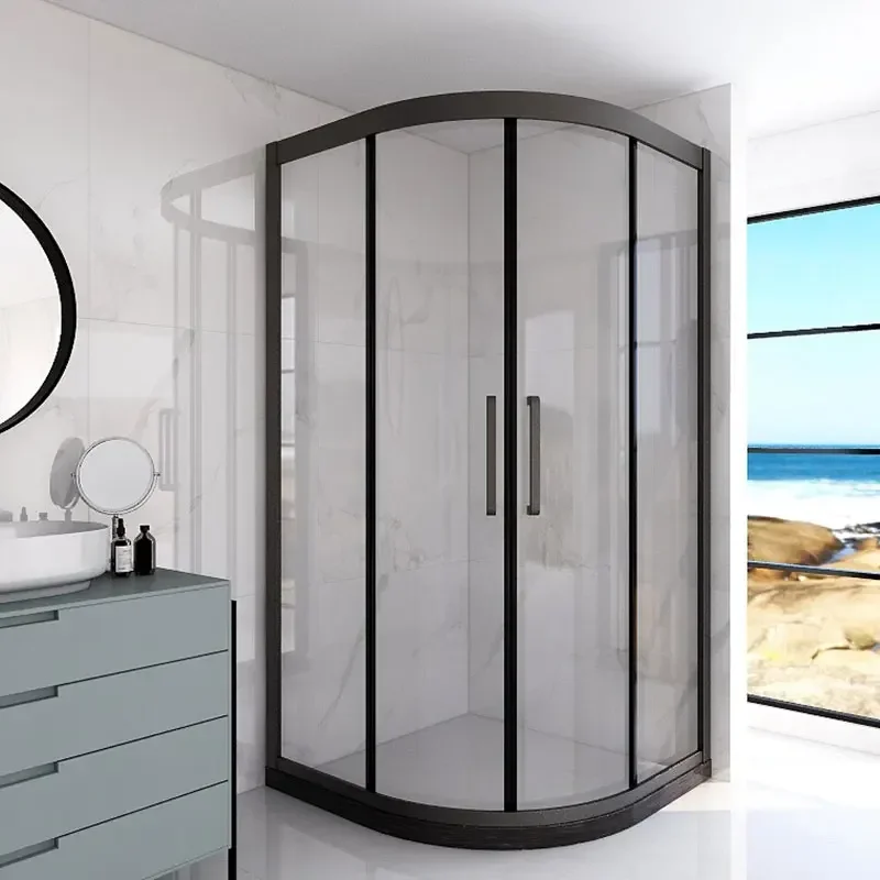 Glass Shower Bathroom Room Dry Wet Separation Partition Bath Household Door